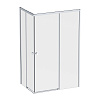 Картинка анонса товара «душевой уголок am.pm x-joy w94g-403-12080-mт slide 120х80, хром матовый, стекло прозрачное»