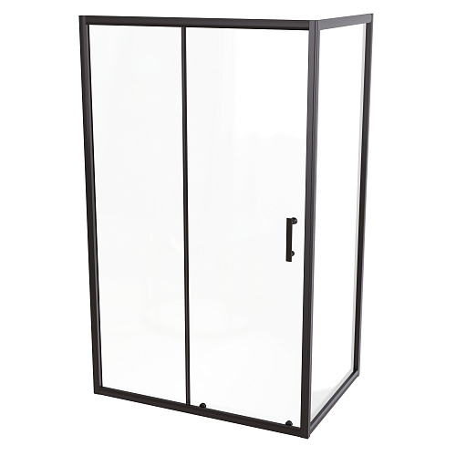 Душевой уголок Taliente 130x90x195см TA-N-130-09-1CB раздвижной, прозр.стекло 6мм, черный профиль Душевой уголок Taliente 130x90x195см TA-N-130-09-1CB раздвижной, прозр.стекло 6мм, черный профиль