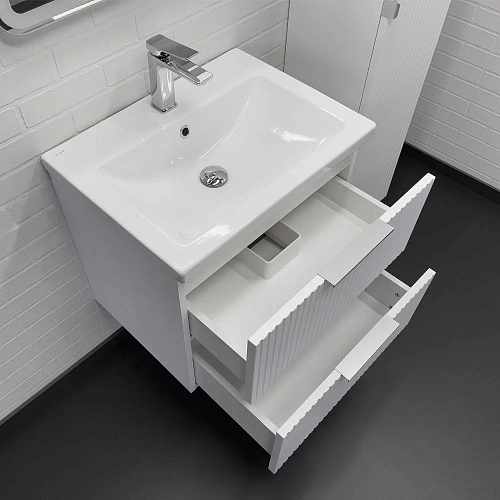 Тумба с раковиной Comforty Лима-60П2 00-00019210 белый матовый раковина Como 60 Тумба с раковиной Comforty Лима-60П2 00-00019210 белый матовый раковина Como 60