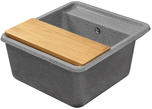 Кухонная мойка Aquaton Беллис 57 1A724932BS230 из литого мрамора, серый Кухонная мойка Aquaton Беллис 57 1A724932BS230 из литого мрамора, серый