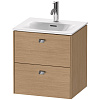 Картинка анонса товара «тумба под раковину duravit brioso br430901052 подвесная 52 см европейский дуб»