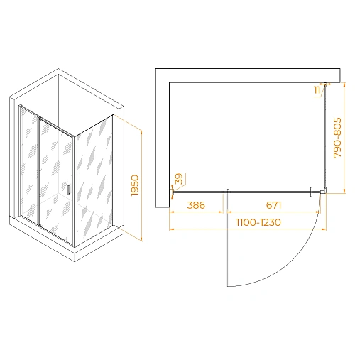 Душевой уголок RGW PA-078 (RGW PA-008 + Z-050-2) 1100x800 мм 350807818-11 хром Easy Clean Душевой уголок RGW PA-078 (RGW PA-008 + Z-050-2) 1100x800 мм 350807818-11 хром Easy Clean
