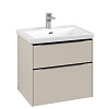 Картинка анонса товара «тумба под раковину villeroy &amp; boch subway 3.0 с подсветкой cashmere grey / cashmere grey c576l1vn»