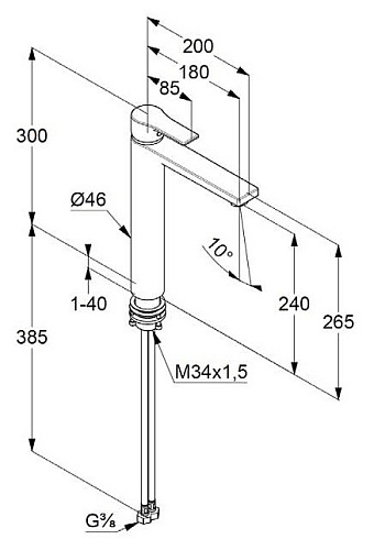 Смеситель для раковины Kludi ZENTA SL 482563965 черный матовый Смеситель для раковины Kludi ZENTA SL 482563965 черный матовый