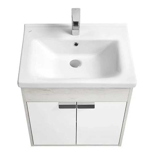 Тумба под раковину Aquaton Флай 60 белый, дуб крафт 1A237301FAX10 Тумба под раковину Aquaton Флай 60 белый, дуб крафт 1A237301FAX10