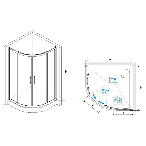 Душевой уголок RGW HO-51 800x800 мм 03065188-11 хром Easy Clean Душевой уголок RGW HO-51 800x800 мм 03065188-11 хром Easy Clean