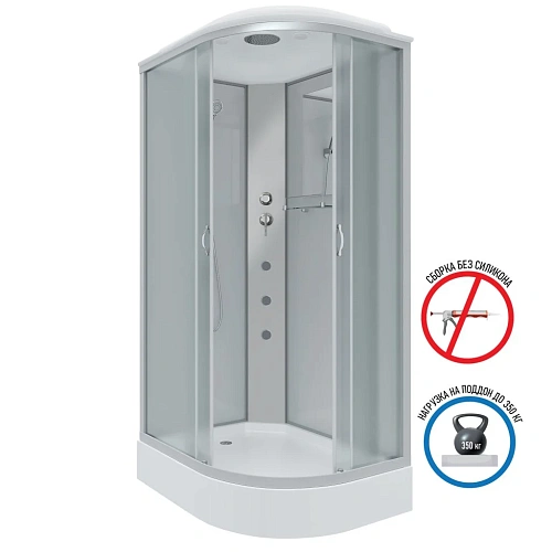 Душевая кабина Niagara Classic NG-3312-14LG (1200х800х2150) низкий поддон (13см) стекло матовое 33121423LG Душевая кабина Niagara Classic NG-3312-14LG (1200х800х2150) низкий поддон (13см) стекло матовое 33121423LG