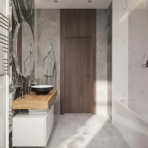 Комплект мебели STWORKI Ольборг 120 столешница дуб французский, без отверстий, c тумбой 80, с ракови 536655 Комплект мебели STWORKI Ольборг 120 столешница дуб французский, без отверстий, c тумбой 80, с ракови 536655