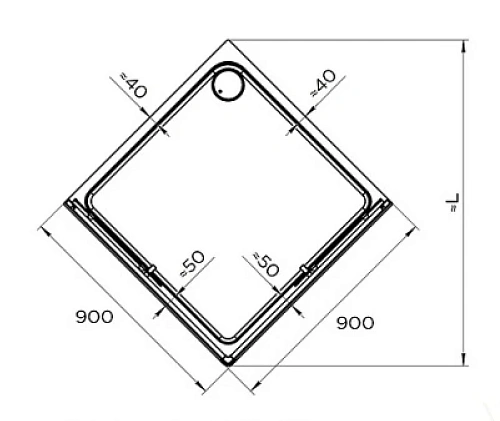 Душевой поддон Radomir Берген SQ 90х90 1-11-2-0-0-347 квадратный с каркасом и сифоном хром Душевой поддон Radomir Берген SQ 90х90 1-11-2-0-0-347 квадратный с каркасом и сифоном хром