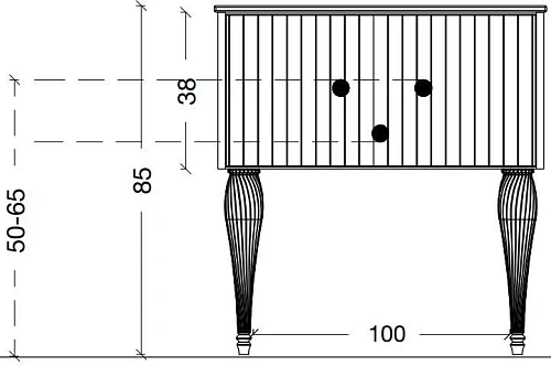 Тумба под раковину Boheme Canale 100 черная + Золото 843-100-BG Тумба под раковину Boheme Canale 100 черная + Золото 843-100-BG