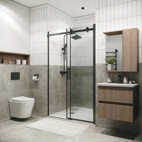 Душевая дверь GROSSMAN Classic 100.K33.04.110.42.00 (110x195) графит сатин, стекло прозрачное Душевая дверь GROSSMAN Classic 100.K33.04.110.42.00 (110x195) графит сатин, стекло прозрачное