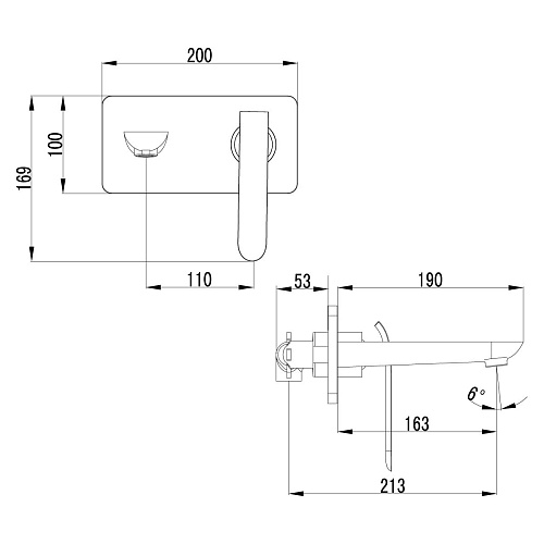 Смеситель для раковины Lemark Melange LM4926CW встраиваемый, хром/белый Смеситель для раковины Lemark Melange LM4926CW встраиваемый, хром/белый