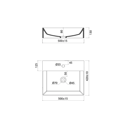 Раковина IDDIS Bild BILWS50i27 накладная/подвесная, белый глянцевый Раковина IDDIS Bild BILWS50i27 накладная/подвесная, белый глянцевый