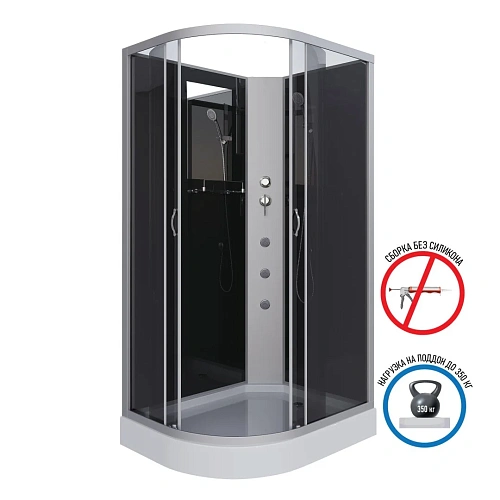 Душевая кабина Niagara Classic NG-3512-14RBKG (1200х800х2000) низкий поддон (13см) стекло тонированное 35121433RBKG Душевая кабина Niagara Classic NG-3512-14RBKG (1200х800х2000) низкий поддон (13см) стекло тонированное 35121433RBKG