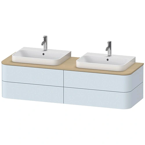 Тумба под раковину Duravit Happy D.2 Plus HP4974B9797 подвесная 160 см светло-голубой шелковисто-мат Тумба под раковину Duravit Happy D.2 Plus HP4974B9797 подвесная 160 см светло-голубой шелковисто-мат