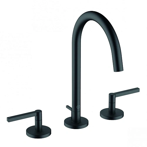 Смеситель для раковины Kludi Nova Fonte Puristic на 3 отверстия, черный матовый 201433915 Смеситель для раковины Kludi Nova Fonte Puristic на 3 отверстия, черный матовый 201433915