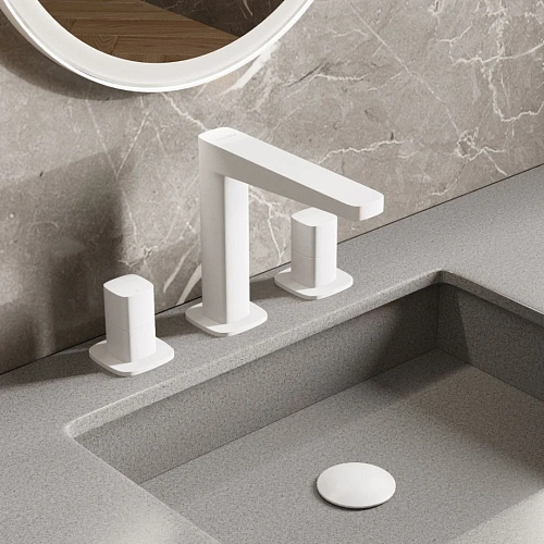 Смеситель для раковины WasserKRAFT Saale 9535 встраиваемый белый Смеситель для раковины WasserKRAFT Saale 9535 встраиваемый белый