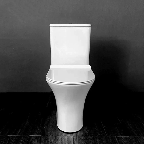 Унитаз напольный CeramaLux 1217A с бачком и крышкой микролифт, белый Унитаз напольный CeramaLux 1217A с бачком и крышкой микролифт, белый