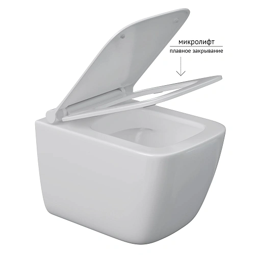 Унитаз подвесной BERGES QUATTRO S 49 см, сиденье дюропласт Quattro Strati Slim SO, микролифт, быстросъём 082149 Унитаз подвесной BERGES QUATTRO S 49 см, сиденье дюропласт Quattro Strati Slim SO, микролифт, быстросъём 082149