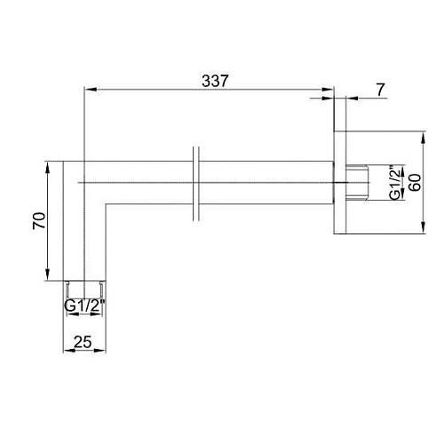 Кронштейн верхнего душа E.C.A. Shower Head 102126699EX Кронштейн верхнего душа E.C.A. Shower Head 102126699EX