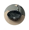 Раковина NOFER SPIN40 23595 накладная круглая 400x400x145 мм мрамор черный