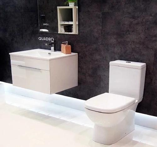 Унитаз напольный Sanita Luxe Quadro QDRSLCC01040522 компакт Унитаз напольный Sanita Luxe Quadro QDRSLCC01040522 компакт