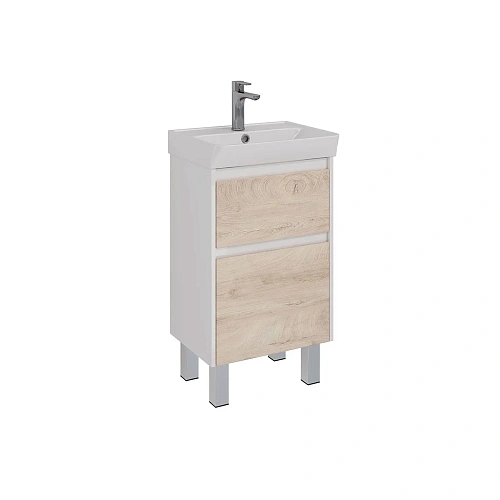 Тумба под раковину Lemark COMBI 50 см подвесная/напольная, дуб кантри/белый LM03C50T-dub Тумба под раковину Lemark COMBI 50 см подвесная/напольная, дуб кантри/белый LM03C50T-dub