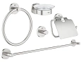 Комплект аксессуаров GROHE Essentials (5 предметов), суперсталь (40344DC1) Комплект аксессуаров GROHE Essentials (5 предметов), суперсталь (40344DC1)