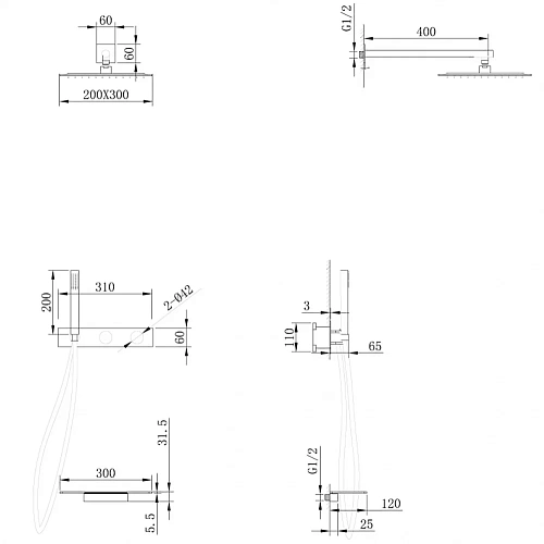 Душевая система ABBER Rund AF8750SP скрытого монтажа с изливом, термостат, сатин Душевая система ABBER Rund AF8750SP скрытого монтажа с изливом, термостат, сатин