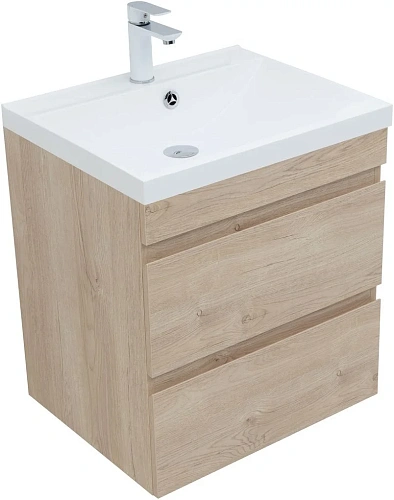 Тумба под раковину Aquanet Нота New 60 дуб светлый 00334197 подвесная Тумба под раковину Aquanet Нота New 60 дуб светлый 00334197 подвесная