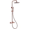 Душевая система ABBER Wasser Kreis AF8160RG с термостатом без излива, розовое золото