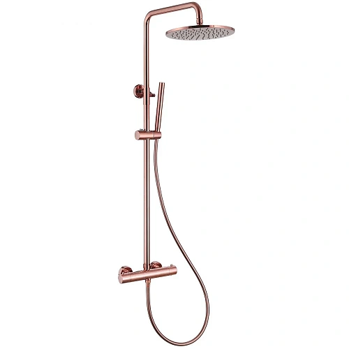 Душевая система ABBER Wasser Kreis AF8160RG с термостатом без излива, розовое золото Душевая система ABBER Wasser Kreis AF8160RG с термостатом без излива, розовое золото