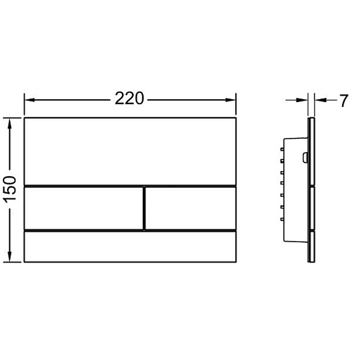 Клавиша смыва TECE TECEsquare 9240825, cтекло черное, сатинированное Клавиша смыва TECE TECEsquare 9240825, cтекло черное, сатинированное