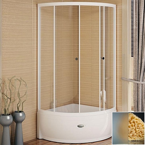 Душевой уголок Radomir Соул 100 1-03-1-0-0-0041 высокий поддон стекло матовое, поддон с каркасом и сифоном, профиль белый Душевой уголок Radomir Соул 100 1-03-1-0-0-0041 высокий поддон стекло матовое, поддон с каркасом и сифоном, профиль белый