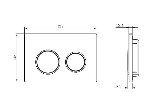 Клавиша смыва Aquatek TDI-0000002 (007B) Small хром глянец (клавиши круглые) для INS-0000018 с верхней кнопкой смыва Клавиша смыва Aquatek TDI-0000002 (007B) Small хром глянец (клавиши круглые) для INS-0000018 с верхней кнопкой смыва