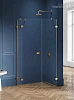 Душевой уголок NEW TRENDY AVEXA GOLD BRUSHED L 100x80x200 EXK-3859 брашированное золото