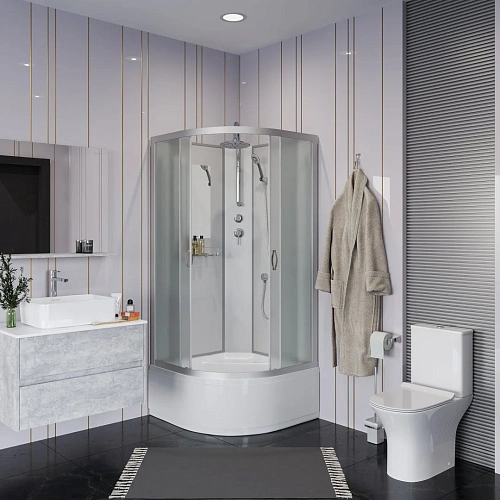 Душевая кабина Niagara Classic NG-2308-14BKT (900х900х2100) высокий поддон (40см) стекло матовое 23081424BKT Душевая кабина Niagara Classic NG-2308-14BKT (900х900х2100) высокий поддон (40см) стекло матовое 23081424BKT