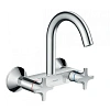 Смеситель для кухни Hansgrohe Eco, настенный, с высоким изливом, 1jet 71284000, хром Смеситель для кухни Hansgrohe Eco, настенный, с высоким изливом, 1jet 71284000, хром