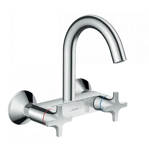 Смеситель для кухни Hansgrohe Eco, настенный, с высоким изливом, 1jet 71284000, хром Смеситель для кухни Hansgrohe Eco, настенный, с высоким изливом, 1jet 71284000, хром