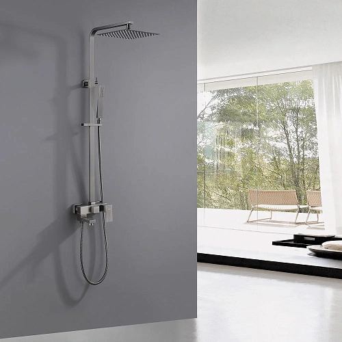 Душевая система ABBER Daheim AF8216NG с изливом, никель Душевая система ABBER Daheim AF8216NG с изливом, никель