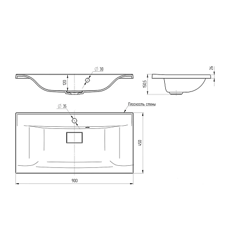 Раковина Vincea VCB-3M900G из кварцевого камня, цвет серый Раковина Vincea VCB-3M900G из кварцевого камня, цвет серый