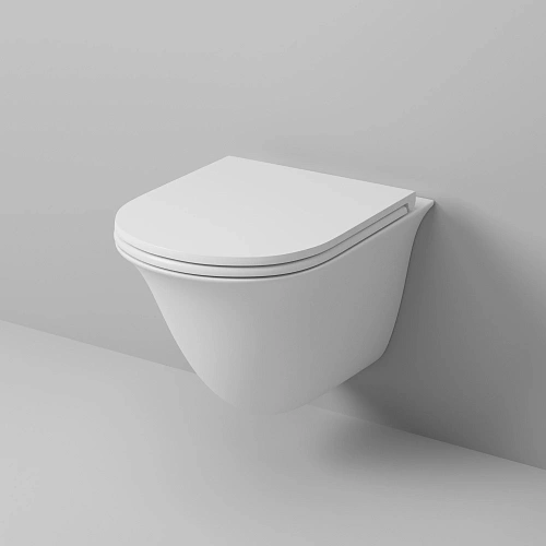 Унитаз подвесной GROSSMAN GR-4412MS 485x360x360 матовый безободковый с тонкой крышкой Унитаз подвесной GROSSMAN GR-4412MS 485x360x360 матовый безободковый с тонкой крышкой