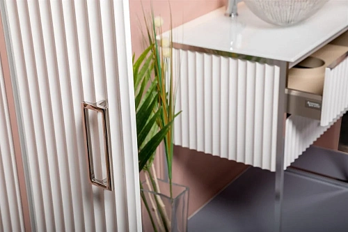 Тумба под раковину Boheme MONACO 80см h74см белая глянец + хром под раковину чашу 867-080-WCR Тумба под раковину Boheme MONACO 80см h74см белая глянец + хром под раковину чашу 867-080-WCR