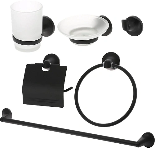 Комплект аксессуаров STWORKI Эстерсунд 6 предметов, черный 556070 Комплект аксессуаров STWORKI Эстерсунд 6 предметов, черный 556070