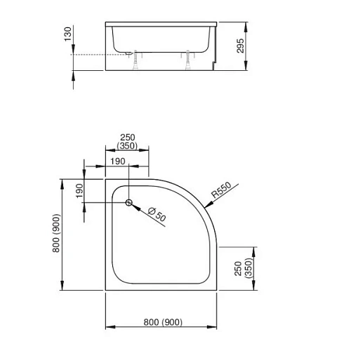 Душевой поддон Radaway Samos A900 4S99300-03 90x90 Душевой поддон Radaway Samos A900 4S99300-03 90x90