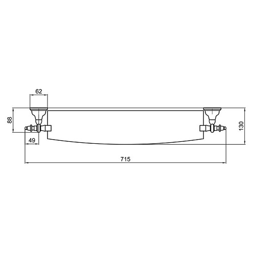 Полка Webert Ottocento AM500701015 Полка Webert Ottocento AM500701015