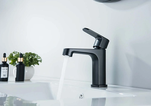 Смеситель для раковины Aquatek ОБЕРОН AQ1210MB Черный матовый Смеситель для раковины Aquatek ОБЕРОН AQ1210MB Черный матовый