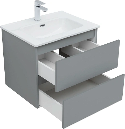 Тумба под раковину Aquanet Вега 2.0 60 мисти грин 00337959 подвесная Тумба под раковину Aquanet Вега 2.0 60 мисти грин 00337959 подвесная