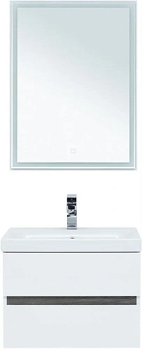 Тумба под раковину Aquanet Беркли 60 белый/дуб рошелье 00254289 Тумба под раковину Aquanet Беркли 60 белый/дуб рошелье 00254289