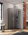 Душевой уголок CEZARES SLIDER-AH-1-90-80/90-GRIGIO-GM 80-90x90см стекло тонированное (графит), профиль оружейная сталь Душевой уголок CEZARES SLIDER-AH-1-90-80/90-GRIGIO-GM 80-90x90см стекло тонированное (графит), профиль оружейная сталь